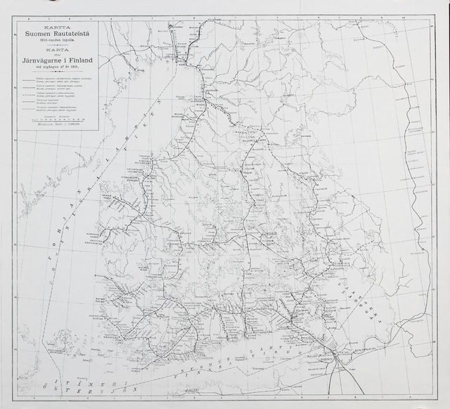 Kartta Suomen itsenäisyyden alkuajoilta (1918)