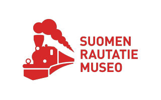 Rautatiemuseon logo.