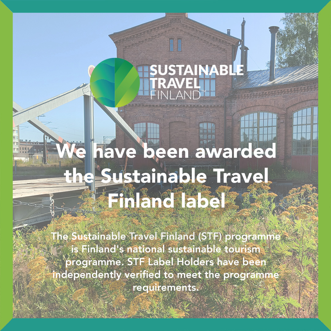 Suomen Rautatiemuseolle on myönnetty Sustainable Travel Finland -merkki